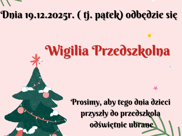 Wigilia przedszkolna