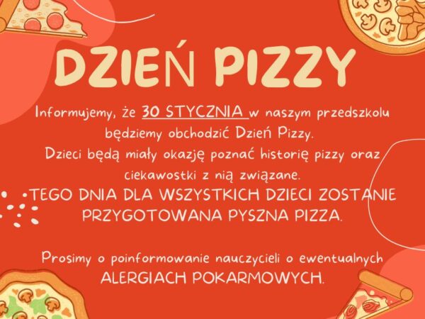DZIEŃ PIZZY- 30 stycznia